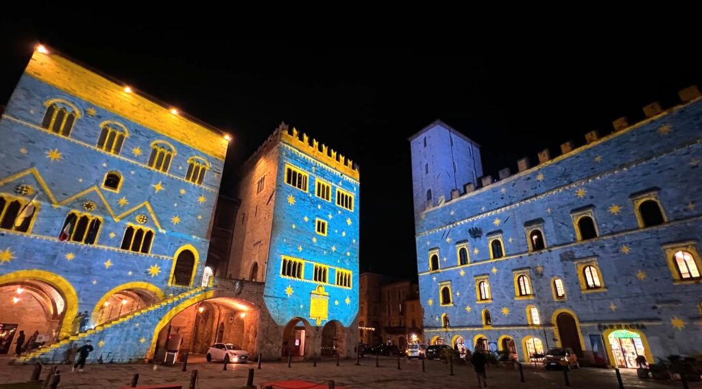 videomapping mappato proiezione feste natale italia umbria marche toscana lazio